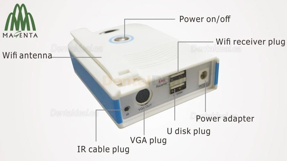 MD2000AW Dental Wireless Intraoral Camera 2.0 Mega Pixels CCD WIFI
